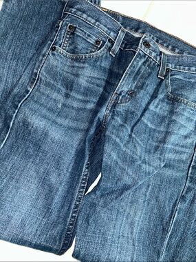 Levi's Men's Straight Dark Blue Denim Jeans 29W x 32L